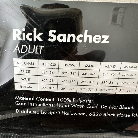 Rick Sanchez Men’s Costume Size S/M - Picture 15 of 16